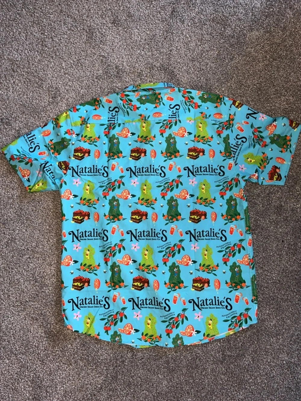 Tropical Bros Hawaiian Shirt Natalie’s Orchard Island Juice Large New - Picture 5 of 5